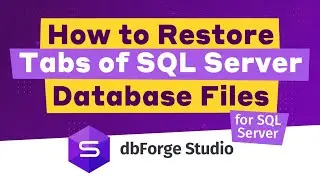 Backup and Restore Database Files in dbForge Studio SQL Server
