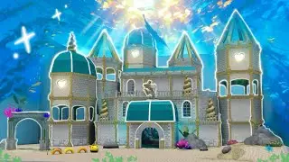 Building a 🧜&zwj;♀️ MERMAID CASTLE 🏰🌿 in Bloxburg!