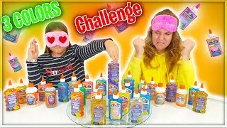 3 Colors of Glue Slime Challenge !  3 Couleurs De Colle Elmer's !