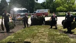 Firefighters Finish Laying Sod for Florida Man Who Suffered Heart Attack