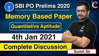 SBI PO Pre 2020 | Maths Memory Based Paper | Quantitative Aptitude | Complete Discussion