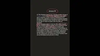Article 59 | Indian Constitution | Conditions of Office Of President | Can an MP become President?