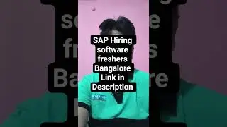 SAP Hiring Freshers 2025 | Developer Associate Role | Bangalore | Software Engineer Jobs