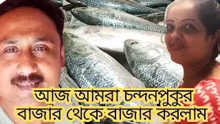 Nona Chandanpukur bazar Barrackpore | big fish market | আজ চন্দনপুকুর বাজার থেকে বাজার করলাম