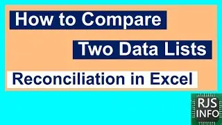 Data comparison in excel | compare two worksheets | Excel Tutoring