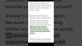 IELTS Speaking Part 1: IELTS Speaking Questions with Answers  #shorts #spokenenglish