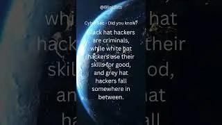 There are black hat, white hat, and grey hat hackers