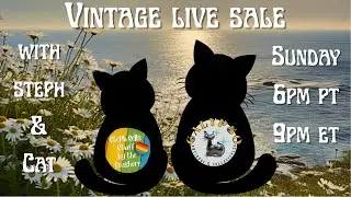 VINTAGE LIVE SALE with Steph & Cat! Jewelry, Glass, Doo-dads, & Laughs&hellip; with Cats!