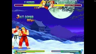 KEN &mdash; Flames of Fighting Spirit! | Street Fighter Alpha 2 Retro Gameplay