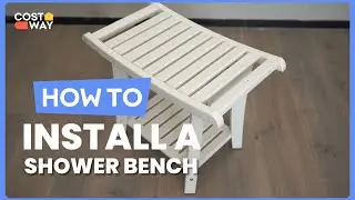 How to Install the Waterproof Shower Bench with Handle and Storage Shelf | BA7859 #costway #howto