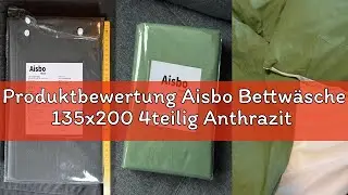 Produktbewertung Aisbo Bettw&auml;sche 135x200 4teilig Anthrazit Grau - Bettw&auml;sche Sets 2 Bettbez&uuml;ge 135x