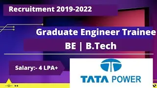 TATA Power Group Off Campus Drive For 2022 Batch | Power Recruitment 2021 | TATA Hiring 2020 20219