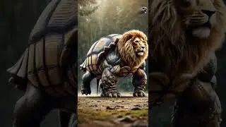ANIMAL FISION |LION AND TOURTOISE| #shorts