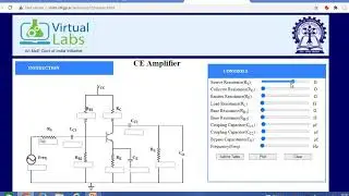 CE Amplifier   USING VLAB