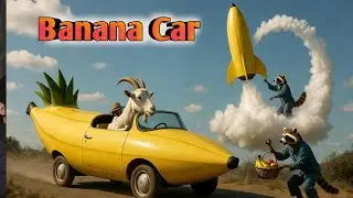 🚀🐵 Banana Rocket Car & Jungle Parade! 😂 | Goat Driver, Monkey Bananas | 3D AI Animation