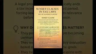 Every law must eventually face its sunset clause. ⏳ Let&rsquo;s break it down! #taxlaws  #knowthelaw