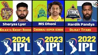 IPL Winners List From 2008 - 2024 |  IPL Winner Captains 2008-24 | Indian Premier League 2024