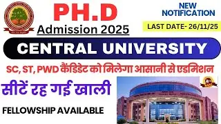 PhD Admission 2025| Central University | Multiple Subject | Netulanetjrf 