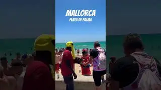Mallorca beach walk 6km Playa de Palma beach ✨☀️🏖 #shorts #beach #sea #sun #majorca #spain