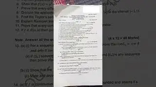 Bsc 3Rd semester Mathematics exam paper pattern #Osmania University