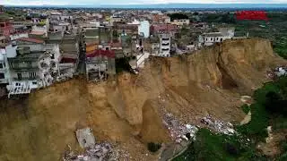 Niscemi, frana ferma? La croce in bilico sul baratro e il crollo della palazzina.