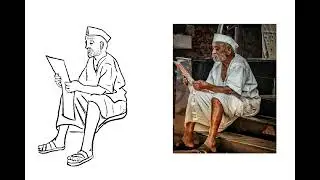 ✏️ How to Draw a Person Reading Newspaper | NID NIFT UCEED Sketching Tips