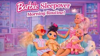 Barbie Morning Routine After Sleepover | Funny Doll Story