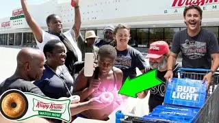 I GAVE OUT BEER AND DONUTS TO THE HOMELESS