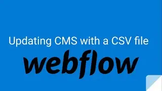 Update existing Webflow CMS items with a CSV Upload