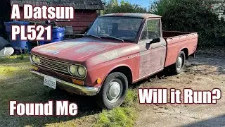 A PL521 Found Me - Will It Run? Datsun PL521 pickup truck cleanup and fire up.