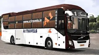 A1 Travels Volvo 9600 Biaxle Sleeper bus mod for Bussid