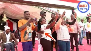 WATCH PRICELESS REACTION AFTER MT KENYA YOUTHS RECEIVES NYOTA FUNDS IN FRONT OF RUTO