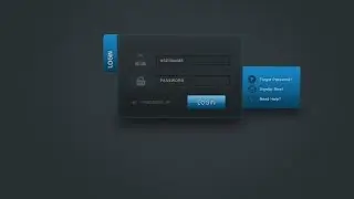 Photoshop Tutorial | Web Design Login Form Gray And Blue
