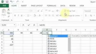 Excel 2013 or 2010 - How to Add or Subtract Numbers