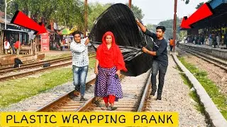 Plastic Wrapping People Prank । So Funny Prank Video 2022 | 4 Minute Fun