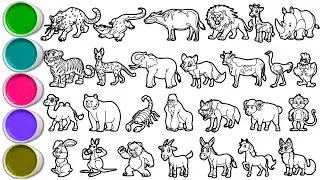 Draw Amazing Animals in 50 Minutes -Cheetah, Crocodile, Buffalo, Lion, Giraffe, Rhinoceros & others