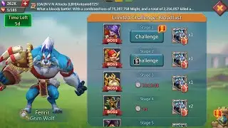 Lords mobile Bloodlust limited Challenge stage 1 auto | GrimWolf stage 1 | Fenrir stage 1