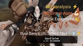 Toram Online- Guard Golem Ulti vs Dual Sword AGI Mode Full Tank(3:39s)⚔️🛡️⚡
