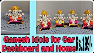 Ganesh Idol for Car Dashboard and Home with Mukut