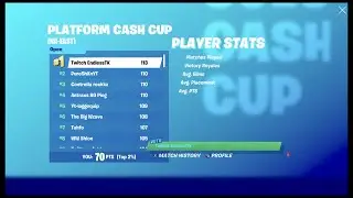 How I *WON* in the solo platform cash cup (CONSOLE)