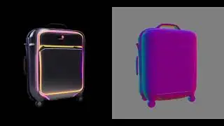 Futuristic Smart Suitcase with Sleek Neon Accents