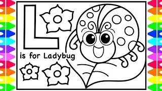 ABC Alphabet Coloring Pages for Kids | L is for Ladybug | Ladybug Coloring Page | Fun Coloring Kids