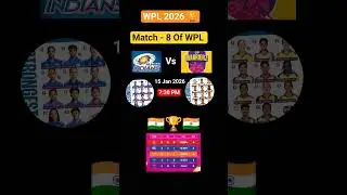 WPL 8th Match MI Vs UP🏆#wpl #wpl2026 #ipl#ipl2026#indvsnz #shorts#viral #trending#rcb#funny#cricket