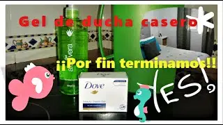 Gel de ducha 🚿casero con solo dos ingredientes + ¡Por fin terminamos!