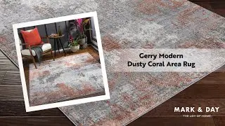 Gerry Modern Dusty Coral Area Rug
