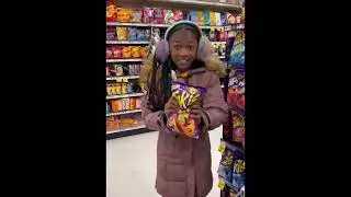 Cydnee in mock Takis (and Stop & Shop) ad