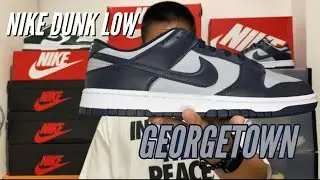 FIRST LOOK: Nike Dunk Low Championship Grey / Georgetown Review