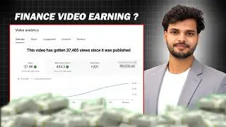 Finance YouTube Channel Income Revealed 💰 | How Much I Earn From YouTube?