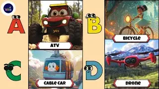 ABC Vehicles Song 17TH0525🚜 | Fun ABC Transportation Adventure! | #abcd #kids