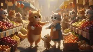 😺Mama Cat The Visit Vegetable Market The Buy Fruit & Vegetables 